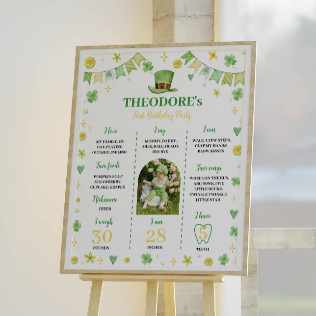 St. Patrick Lucky One Geburtstag Milestone Poster (Von Creator hochgeladen)