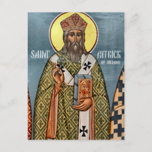 St. Patrick of Ireland Orthodox Christlich Icon Postkarte
