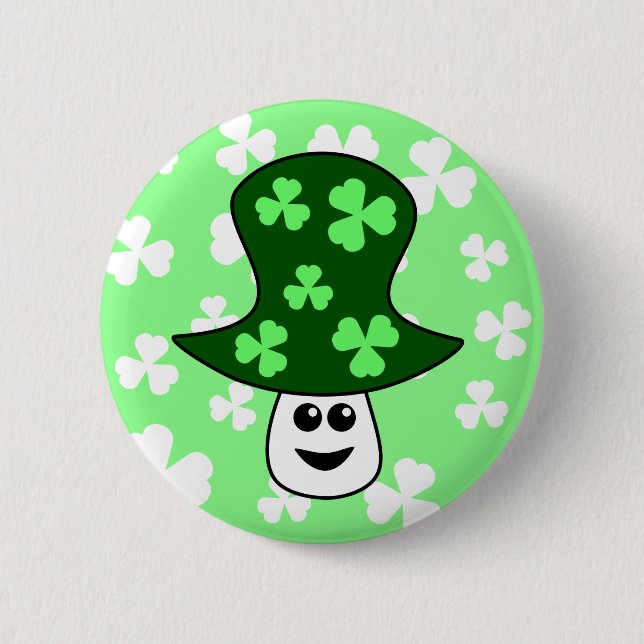 St Patrick Pilz-Knopf Button (Vorderseite)
