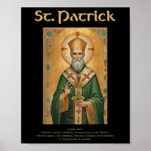St Patrick römisch-katholisches Gebet Poster