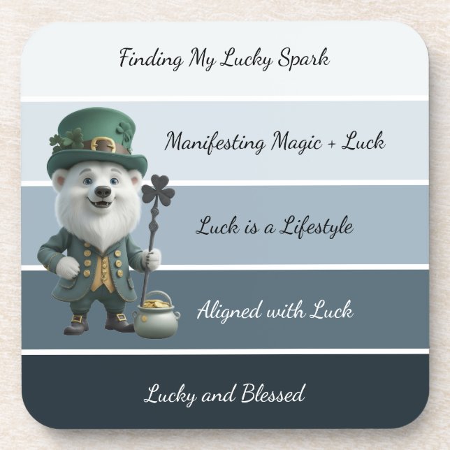 St. Patrick’s Affirmation Getränkeuntersetzer (Vorderseite)