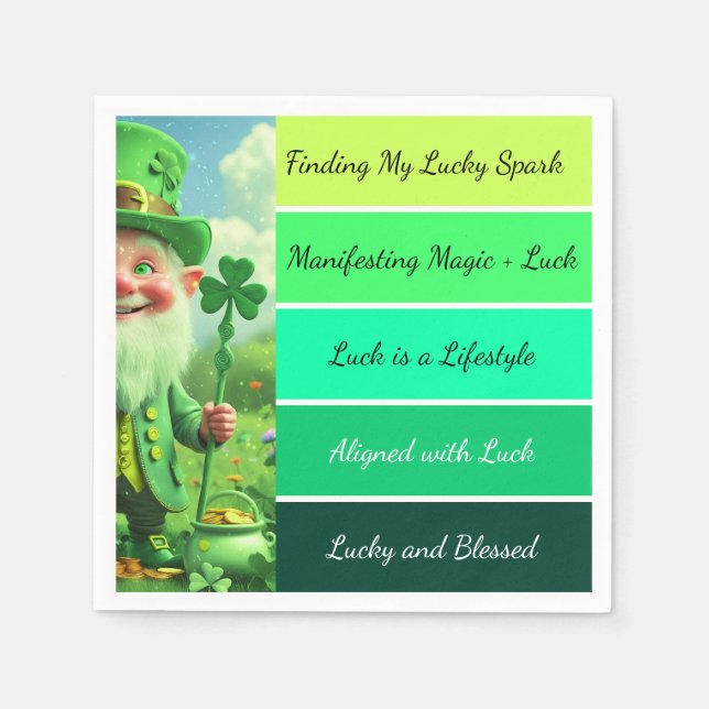 St. Patrick’s Affirmation Napkins Serviette (Vorderseite)