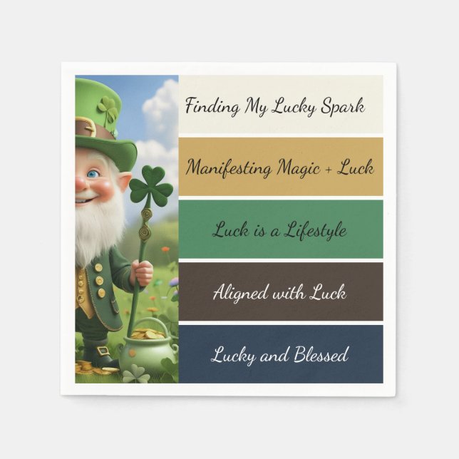 St. Patrick’s Affirmation Napkins Serviette (Vorderseite)