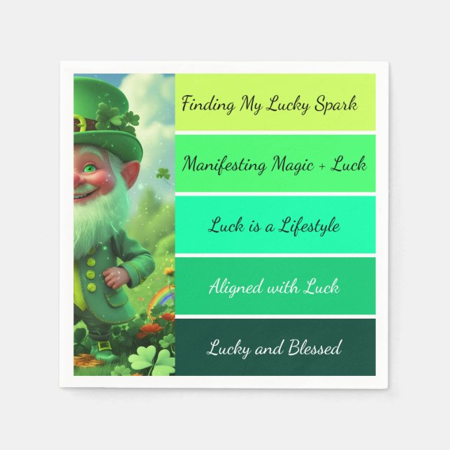 St. Patrick’s Affirmation Napkins Serviette (Vorderseite)