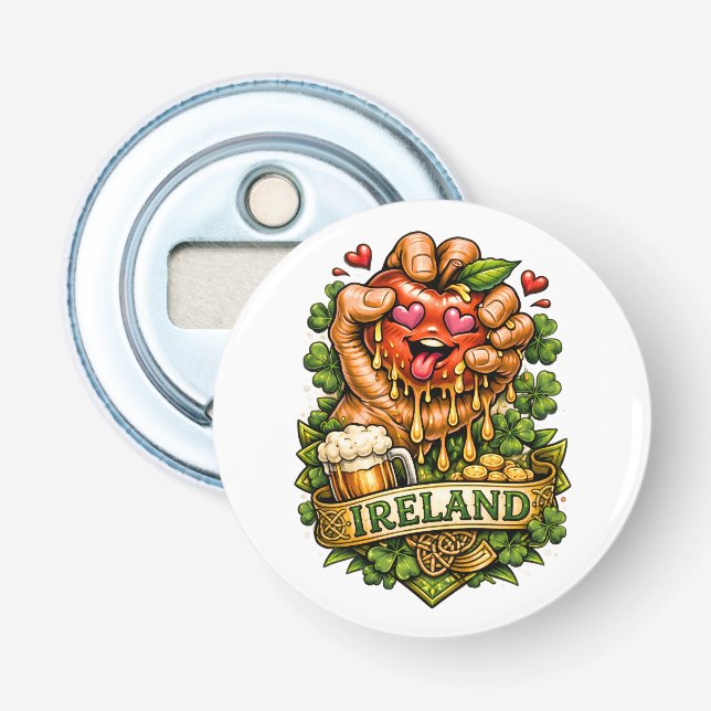St. Patrick’s Day Apfel-Rausch 🍀 Flaschenöffner (Vorderseite)