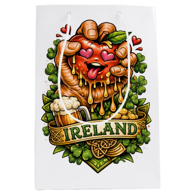 St. Patrick’s Day Apfel-Rausch 🍀 Mittlere Geschenktüte (Vorderseite)