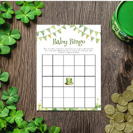 St Patrick’s Day Baby Shower Bingo Game Card Mitteilungskarte
