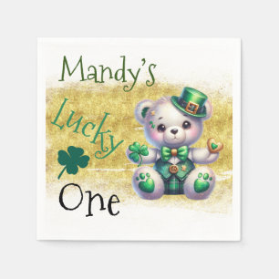 St. Patrick’s Day Bär Falschgold Geburtstag Glücks Serviette