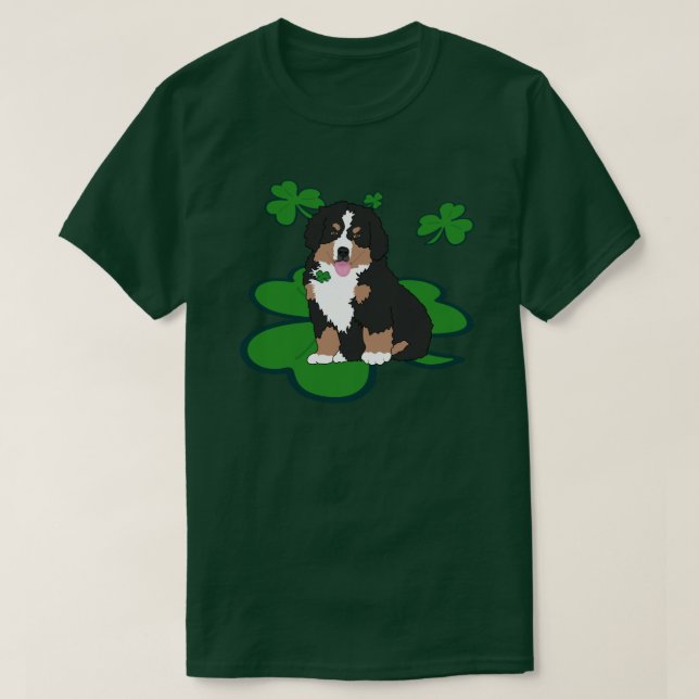 St. Patrick’s Day Berner Sennenhund T-Shirt (Design vorne)