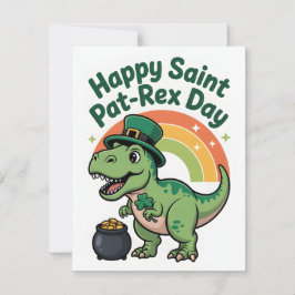 St Patrick’s Day Card Cute Dino Feiertagskarte