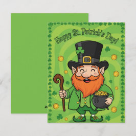 St Patrick’s Day Card Cute Leprechaun Feiertagskarte