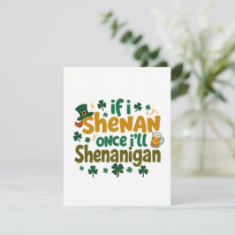 St Patrick’s Day Card Funny Shenanigans Feiertagskarte