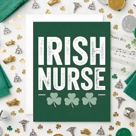St Patrick’s Day Card Irish Nurse Feiertagskarte