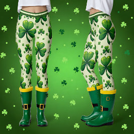 St. Patrick’s Day Clover Chaos Leggings