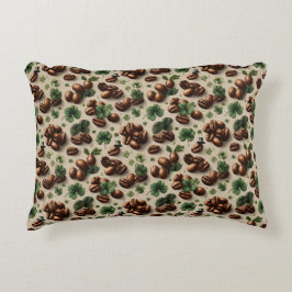 St. Patrick’s Day Coffee & Shamrock Pattern Dekokissen