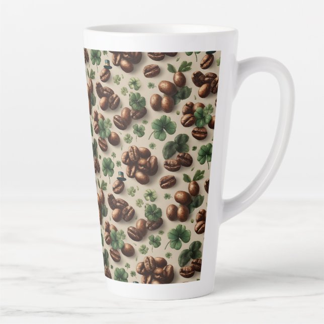 St. Patrick’s Day Coffee & Shamrock Pattern Milchtasse (Rechts)
