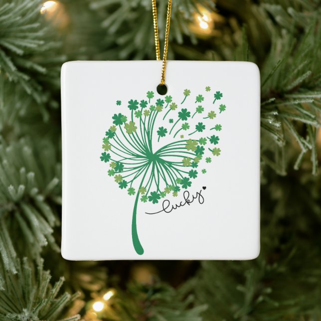 St.Patrick’s Day Dandelion Lucky Keramikornament (Baum)