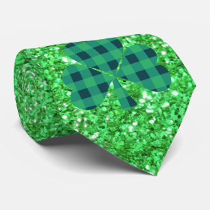 St. Patrick’s Day Glitzer Kelly grün Nec Krawatte
