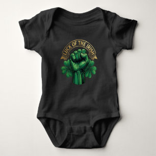 St. Patrick’s Day Glück der Iren Faust Shamrock Baby Strampler
