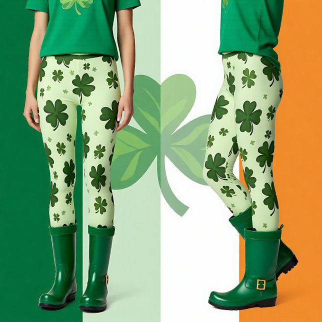 St. Patrick’s Day Glückliche Beine in Bewegung Leggings (St. Patrick’s Day Lucky Legs in Motion Leggings)
