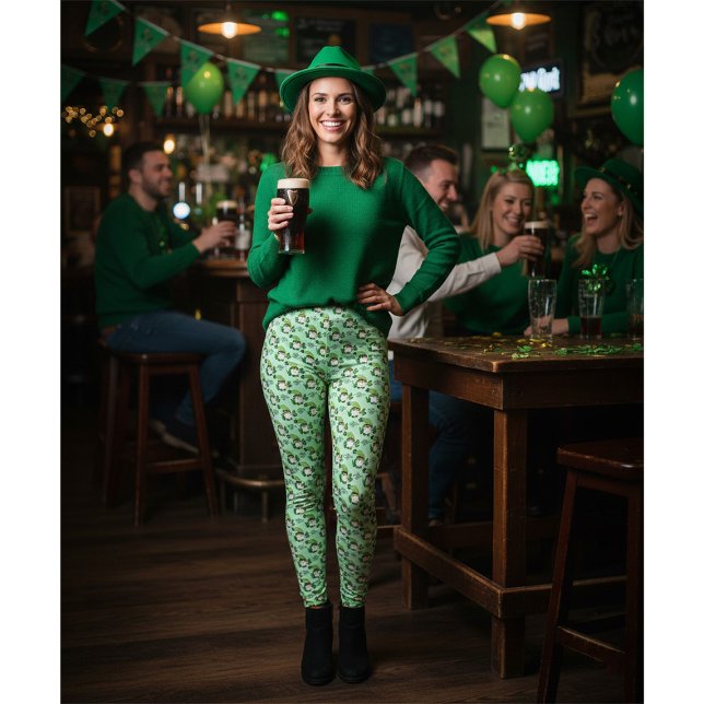 St. Patrick’s Day Gnom grüne Leggings (Von Creator hochgeladen)