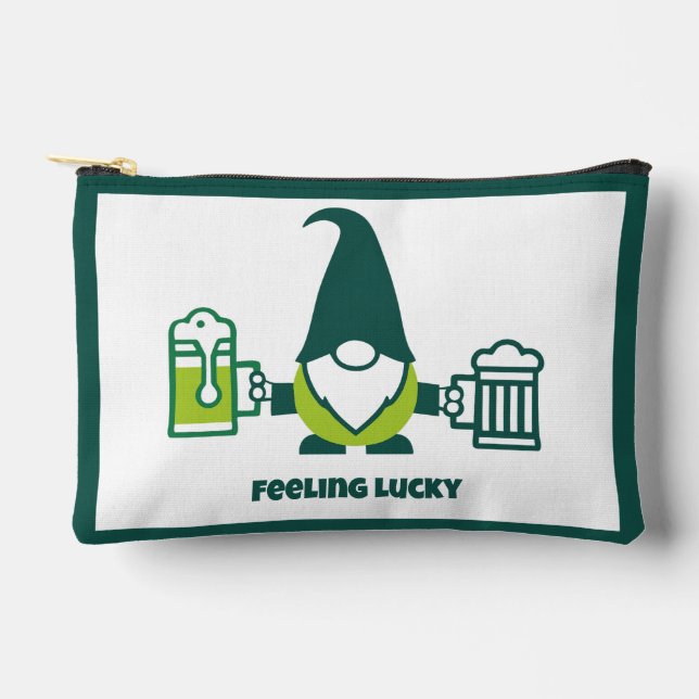 St. Patrick’s Day Gnom mit Bierkrug Zubehörtasche (Vorderseite)