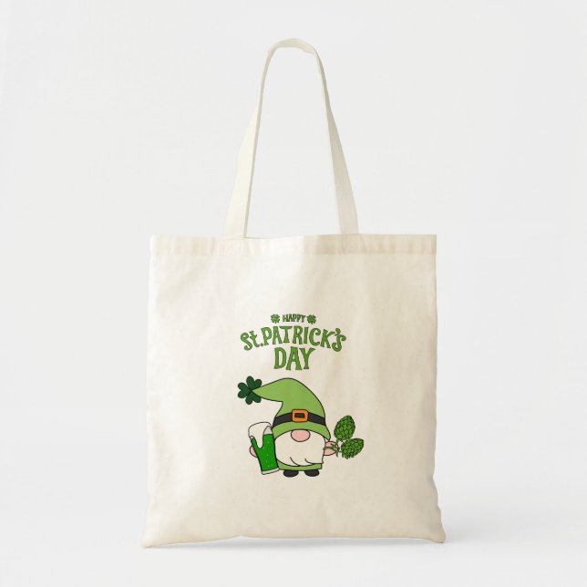 St. Patrick’s Day Gnom Papierplatte Tragetasche (Vorne)
