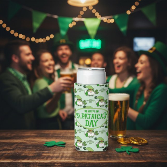 St. Patrick’s Day Gnome Beer Can Cooler Selters Dosenkühler (Von Creator hochgeladen)