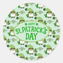 St. Patrick’s Day Gnome Green Sticker