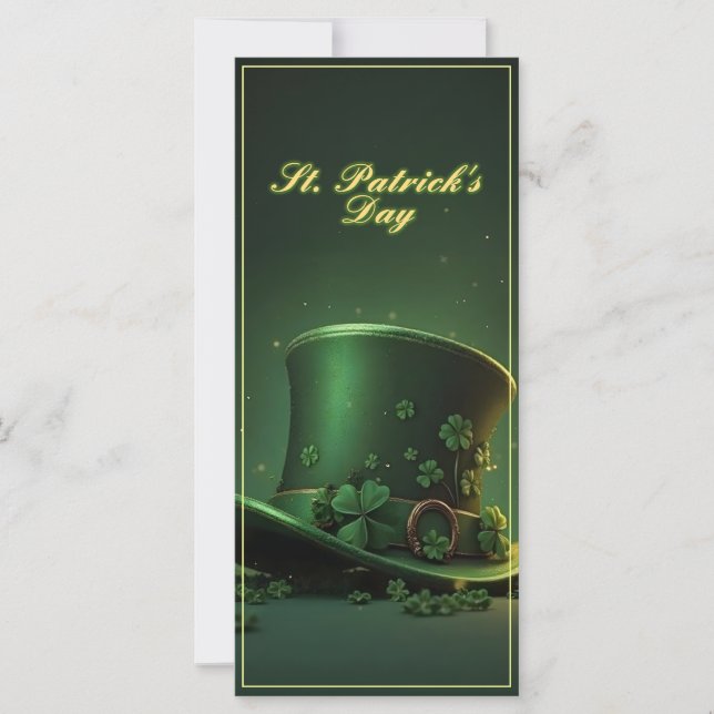 St. Patrick’s Day Hut und Shamrock-Design (Vorderseite)