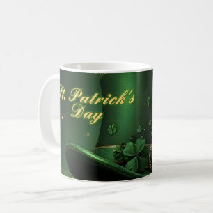 St. Patrick’s Day Hut und Shamrock-Design Kaffeetasse