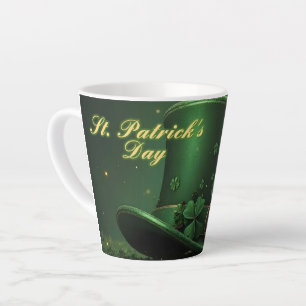 St. Patrick’s Day Hut und Shamrock-Design Milchtasse