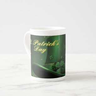 St. Patrick’s Day Hut und Shamrock-Design Prozellantasse