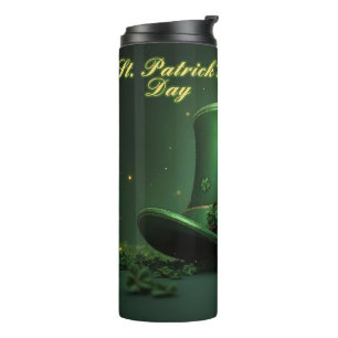 St. Patrick’s Day Hut und Shamrock-Design Thermosbecher