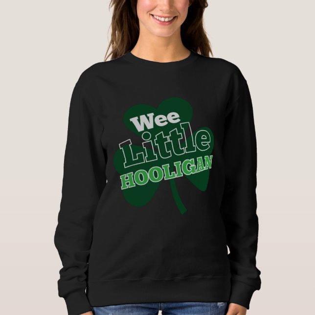 St Patrick s Day Irisch  Kleiner Hooligan Shamro Sweatshirt (Vorderseite)