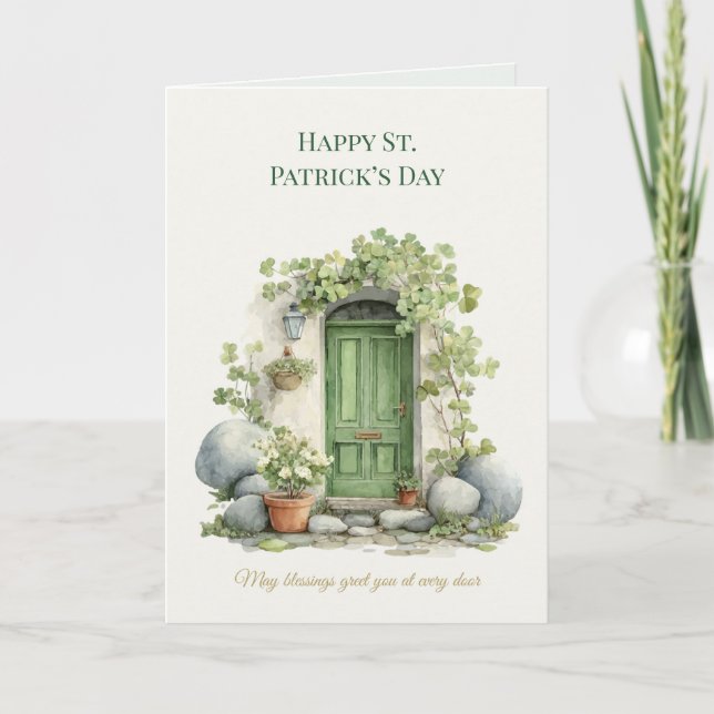 St. Patrick’s Day Irisches Glück Shamrock Grußkart Karte (Vorderseite)