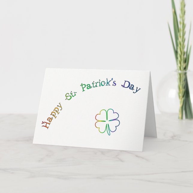 St. Patrick’s Day Irish Blessing Poem-Rainbow Karte (Vorderseite)