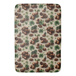 St. Patrick’s Day Kaffee & Shamrock-Muster Badematte