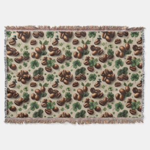 St. Patrick’s Day Kaffee & Shamrock-Muster Decke