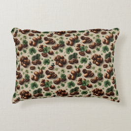 St. Patrick’s Day Kaffee & Shamrock-Muster Dekokissen