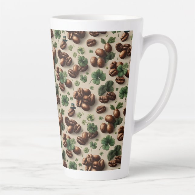 St. Patrick’s Day Kaffee & Shamrock-Muster Milchtasse (Rechts)