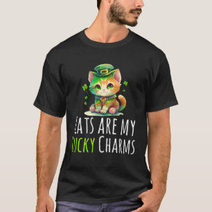 St Patrick s Day Katze Glücksbringer Leprechaun Sh T-Shirt
