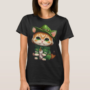 St Patrick s Day Katzen  Niedliche St Paddys Mädch T-Shirt