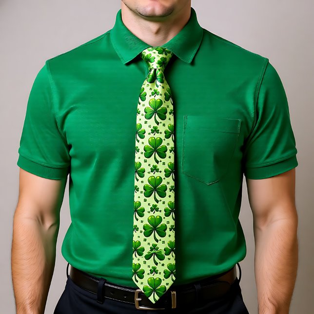 St. Patrick’s Day Knot Euer Durchschnittlicher Sha Krawatte (St. Patrick’s Day Knot Your Average Shamrock Neck Tie)