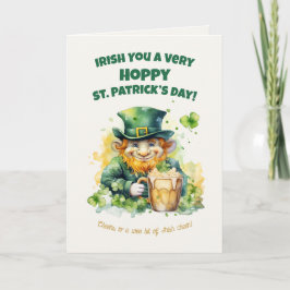 St. Patrick’s Day Leprechaun Funny Card Karte