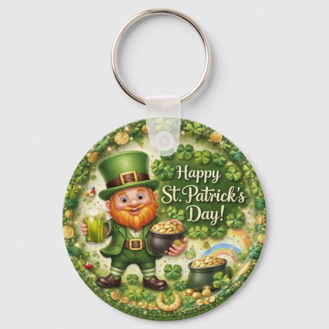St. Patrick’s Day Leprechaun Keychain Schlüsselanhänger (Vorderseite)
