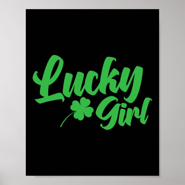 St Patrick`s Day Lucky Girl Poster (Vorne)