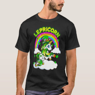 St Patrick S Day Lucky Lepricorn Unicorn Rai T-Shirt