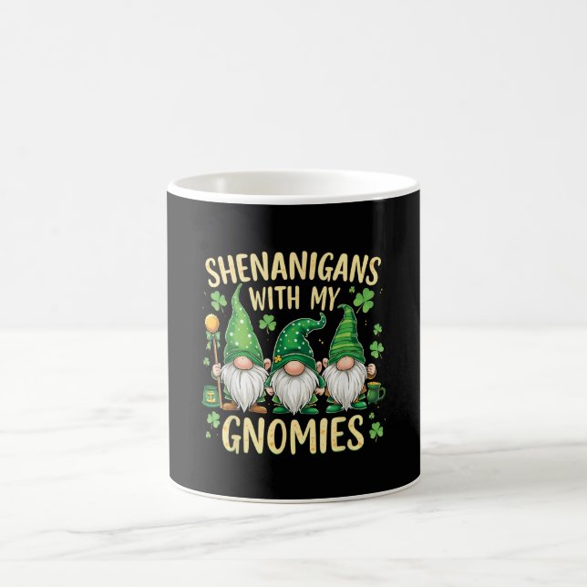 St Patrick’s Day Lucky Shamrock Gnome  Kaffeetasse (Mittel)