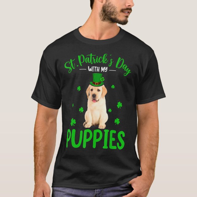 St Patrick S Day mit meinen Welpen St Patrick Lepr T-Shirt (Vorderseite)